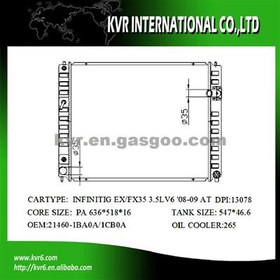 Passenger Car Radiator For INFINITI OEM 21460-1BA0A