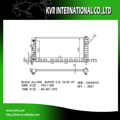 Passenger Car Radiator For BUICK ALLURE 5.3L OEM 10344419