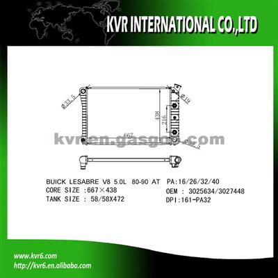 Auto Aluminum Radiator For BUICK LE SABRE V8 5.0L OEM 3025634/3027448