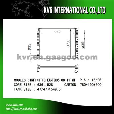 High Quality Auto Radiator For INFINITI OEM 21460-1BH0A