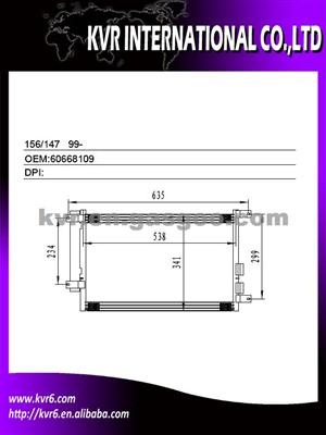Condenser For ALFA ROMEO 147/156 Oem 60668109