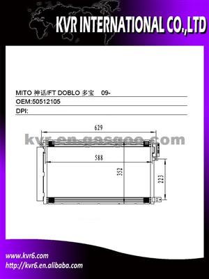 A/C Condenser For ALFA ROMEO MITO Oem 50512105