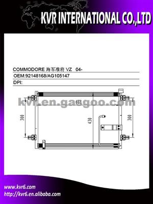 OE Quality Condenser For HOLDEN OEM 92148168/AG105147