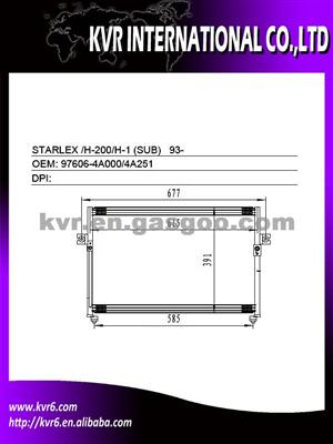 Condenser For Hyundai STARLEX-7 97606-4A251