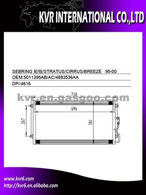 Car Air Conditioning Condenser For CHRYSLER SEBRING CIRRUS OEM 5011395AB/4883536AA