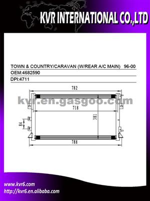 Automotive Air Condenser For CHRYSLER TOWN & COUNTRY OEM 4682590