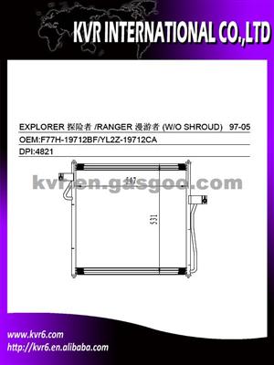 Car Air Conditioning System Condenser For FORD EXPLORER/RANGER OEM F77H-19712BF/YL2Z-19712CA