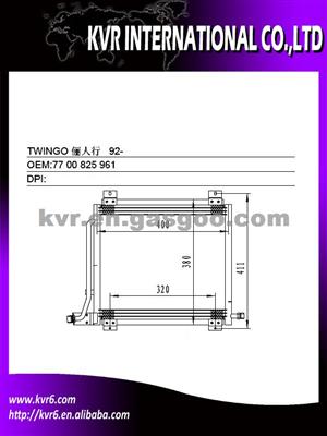 Car Air Condition Condenser For RENAULT TWINGO I Oem 77 00 825 961