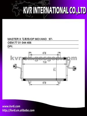 Car Air Conditioning Condenser For RENAULT MASTER II Oem 77 01 044 406