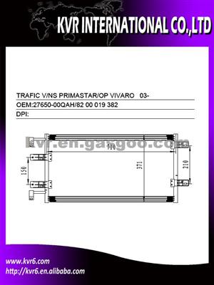 Car Air Conditioner Condenser For RENAULT TRAFIC V Oem 27650-00QAH