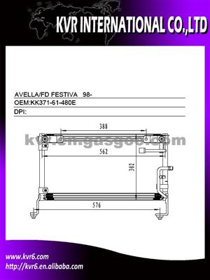 Condenser For Hyundai AVELLA KK371-61-480E