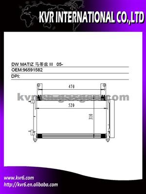 Hyundai Auto Condenser For MATIZ 96591582/96663729