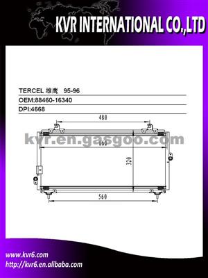 Auto Ac Condenser Condenser For TOYOTA OEM 88460-16340