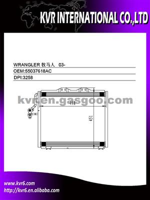 High Quality Condenser For JEEP WRANGLER OEM 55037618AC