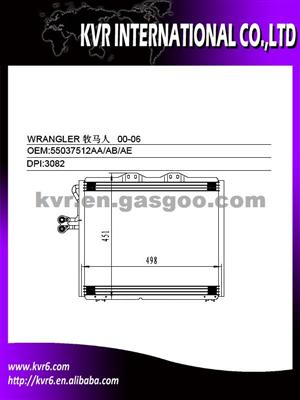 Aftermarket Ac Condenser For JEEP WRANGLER OEM 55037512AA/55037512AB
