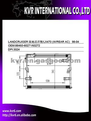 Car Condenser For TOYOTA OEM 88460-60271/88460-60272