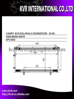 Auto Ac Condenser For TOYOTA OEM 88460-06070