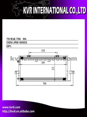 Air Conditioning Condenser For LAND ROVER 75/750 Oem JRB100140