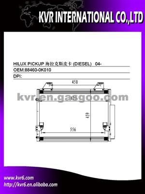 Parellel Flow A/C Condenser For TOYOTA OEM 88460-0K010