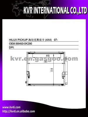 Air Conditioning System Condenser For TOYOTA OEM 88460-0K290