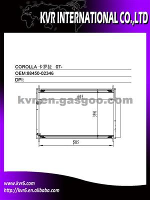 Auto Air Conditioning Condenser For TOYOTA OEM 88450-05010/88460-0F060