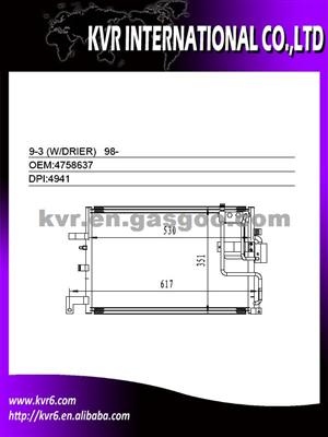 Auto Air Conditioning System Condenser For SAAB 9-3 (W/DRIER) Oem 4758637