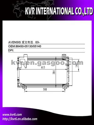 Automotive Air Condenser For TOYOTA OEM 88450-05130/88450-05140