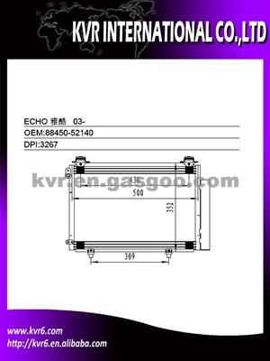 Aftermarket Condenser For TOYOTA OEM 88450-52140/88450-54141