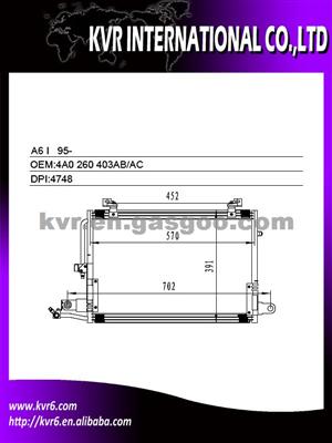 Aftermarket Ac Condenser For AUDI 100 IV/A6 I Oem 4A0 260 403AB