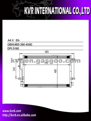 Condenser Factory For AUDI A4 II Oem 8E0 260 403D