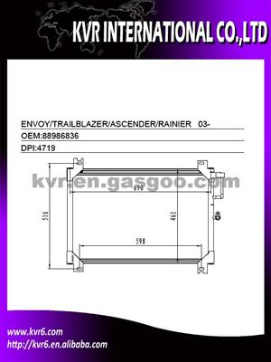 A/C Condenser For CHEVROLET ENVOY/TRAILBLAZER OEM 88986836/89019054