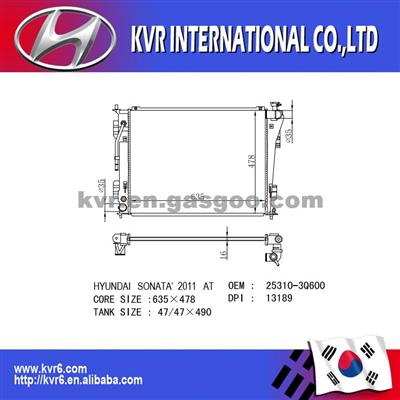 Hyundai Radiator For SONATA 25310-3Q600