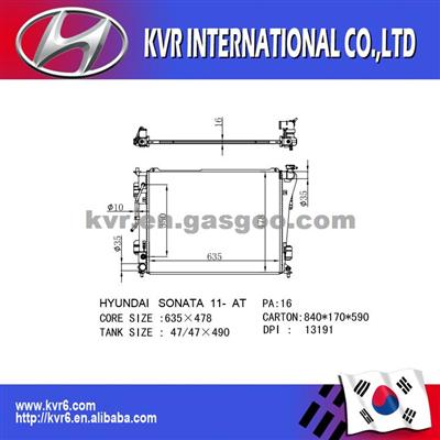 Hyundai Radiator For SONATA 25310-3Q500