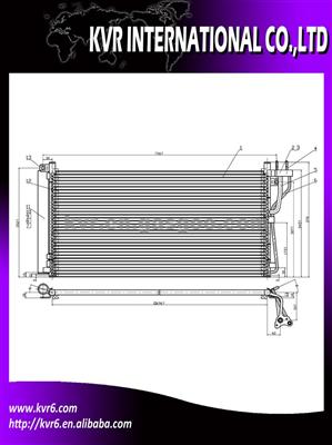 Oe Condenser For HYUNDAI NF/AZERA 06-07 OEM 97606-3L180