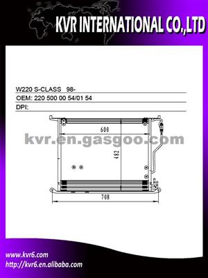 Oe Condenser For MERCEDES BENZ W220 S-CLASS/W230 SL-CLASS Oem 220 500 00 54