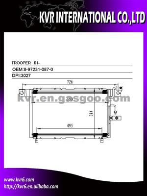 Auto Air Conditioning Condenser For ISUZU OEM 8-97231-087-0