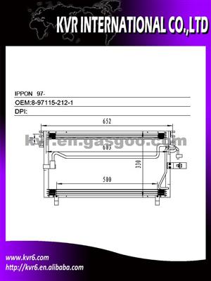 Automotive Air Condenser For ISUZU OEM 8-97115-212-1/8-97115-212-2