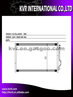 Air Conditioning Condenser For MERCEDES BENZ W221 S-CLASS (W/O PLASTIC BRACKET) Oem 221 500 05 54