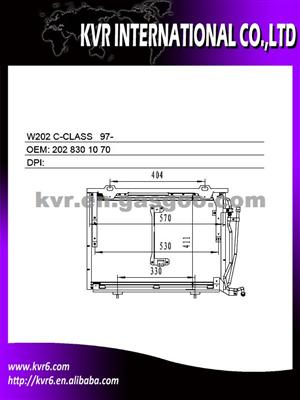 Good Quality AC Auto Aluminum Condenser For MERCEDES BENZ W202 C-CLASS (CDI) Oem 202 830 10 70