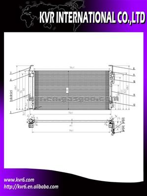 Parellel Flow A/C Condenser For HYUNDAI TRAJET 3/2000 OEM 97606-3A200