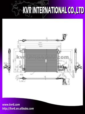 Auto Aluminum Condenser For AUDI A3/VOLKSWAGEN GOLF V 03 OEM 1k0820411P/1K0820411E/1K0820411F/1K0820411Q