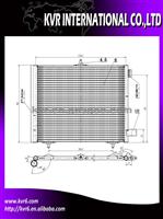 Parellel Flow Condenser For PEUGEOT 1007 (05-) 1.4 Hdi OEM 96530359