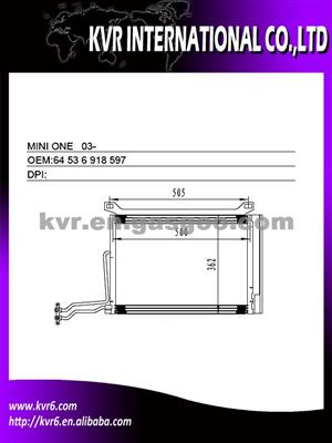 Auto Ac Condenser For BMW MINI ONE Oem 64 53 6 918 597