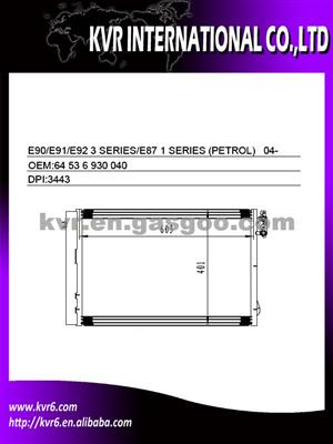 Auto A/C Condenser For BMW E81/E82/E87/E88 1 SERIES/E90/E91/E92/E93 3 SERIES/E84 X1/E89 Z4 (PETROL) Oem 64 53 6 930 040
