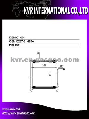 Car Air Conditioning System Condenser FOR MAZDA OEM D267-61-480A