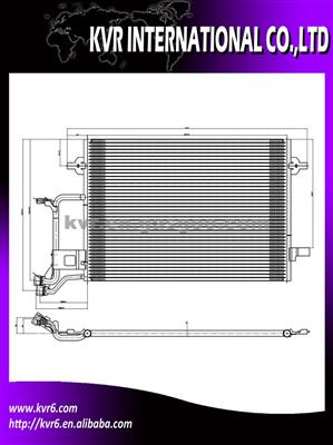 Air Conditioner Condenser For VOLKSWAGEN PASSAT B5 01-04 OEM 3B0260401