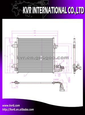 Auto Aluminum Condenser For VOLKSWAGEN TOURAN 03 OEM 1T0820411E