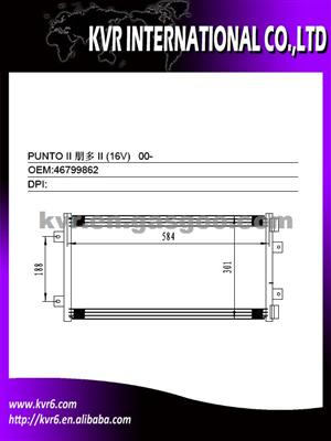 Auto Aluminum Condenser For FIAT PUNTO II Oem 46799862
