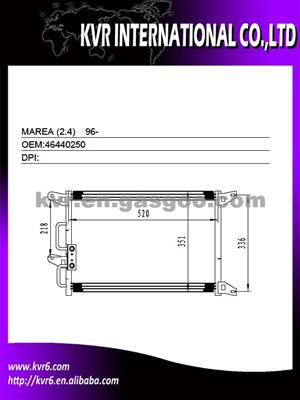 Auto Air Conditioning System Condenser For FIAT MAREA Oem 46440250