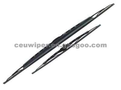 Wiper Blade For Peugeot 206 With Stainless Steel Backing And Spoiler